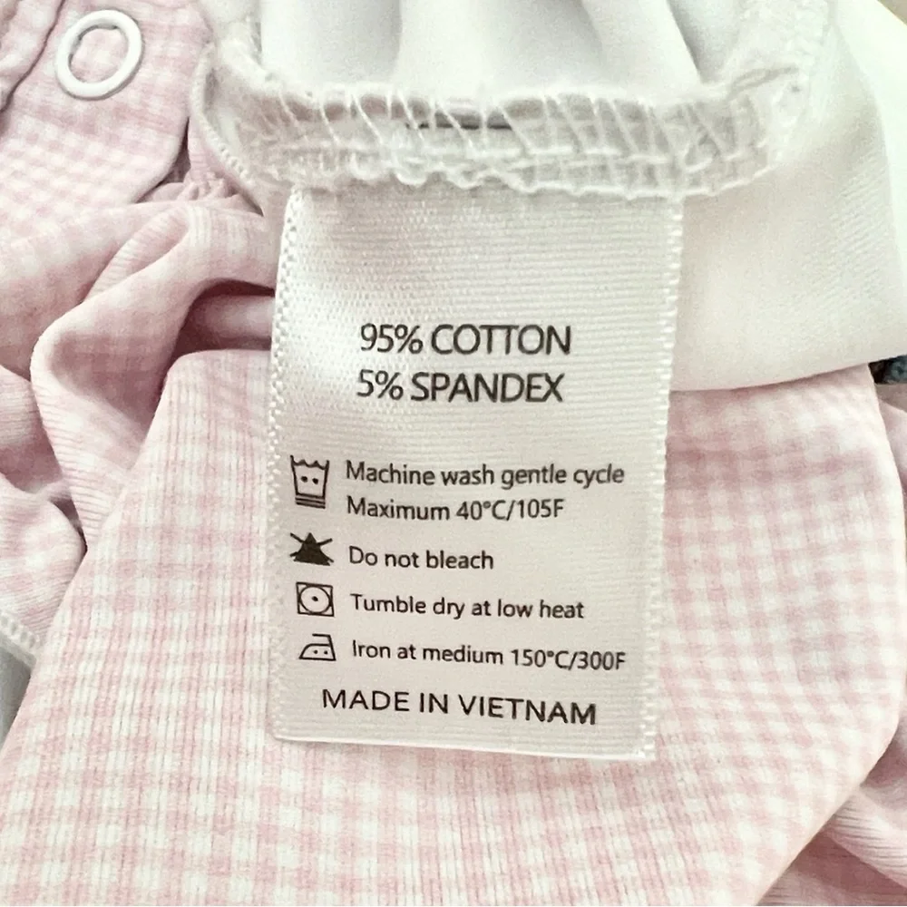 Cecil & Lou Gingham Knit Embroidered Happy Birthday Bubble